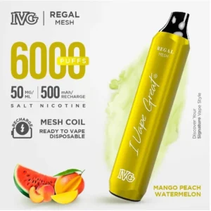 Ivg Regal Disposable Mango Peach Watermelon 6000 Puff