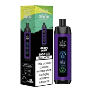 Al Fakher Crown Bar Disposable Grape Mint 8000 Puff